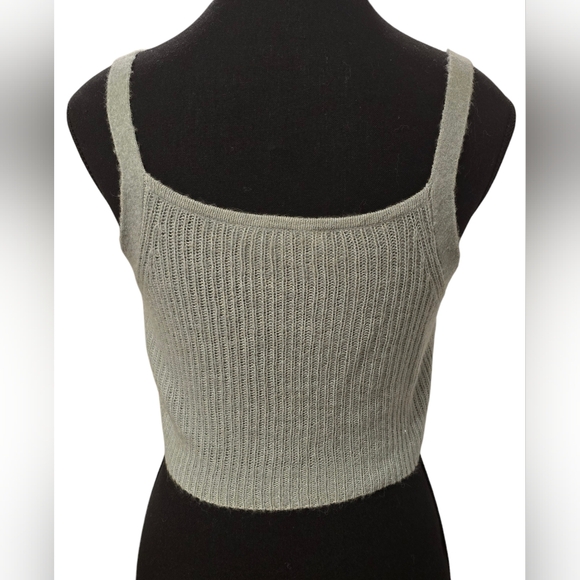 ALLSAINTS LEANNE CROPPED SWEATER AND CARDIGAN IN LIGHT GREEN - Picture 3 of 9